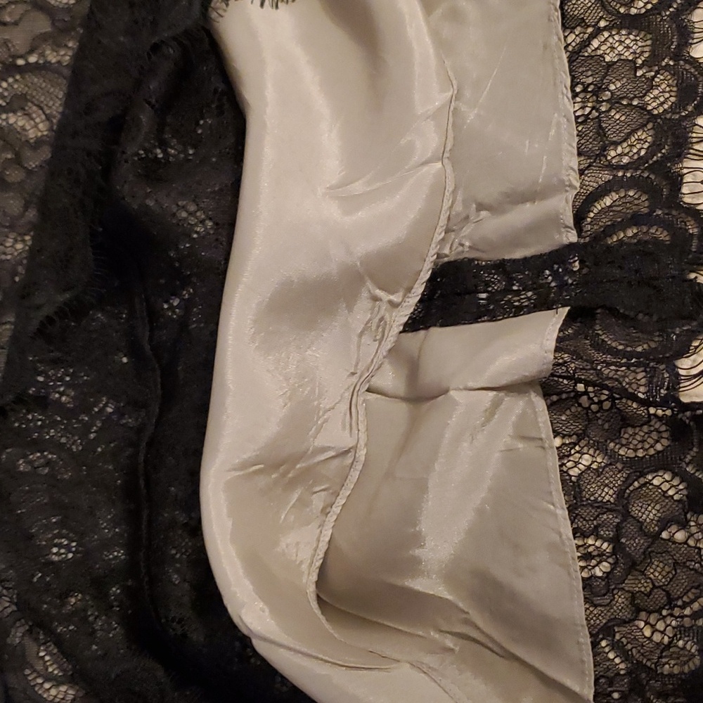 Moulinette Soeurs by Anthropologie Black Silk Lace Dress Size 4 - Picture 13 of 16